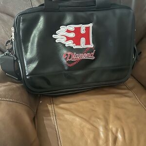 Diamond Supply Co. Black and Red Laptop Bag